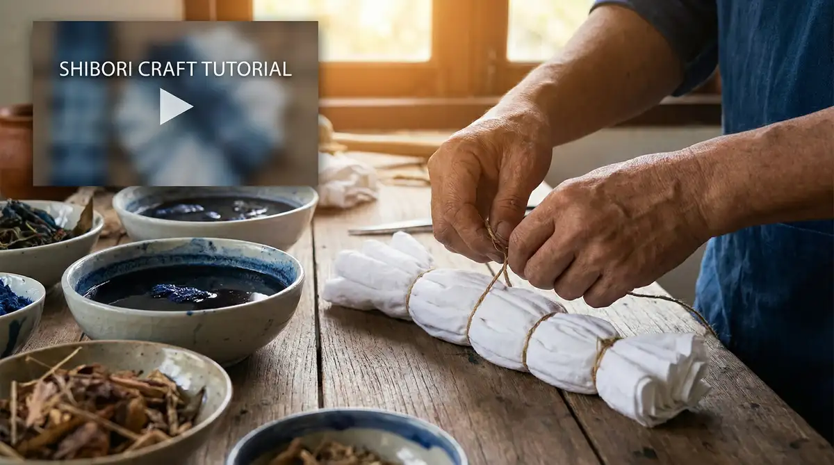 植物染教学：扎染基础技法 | 麻豆